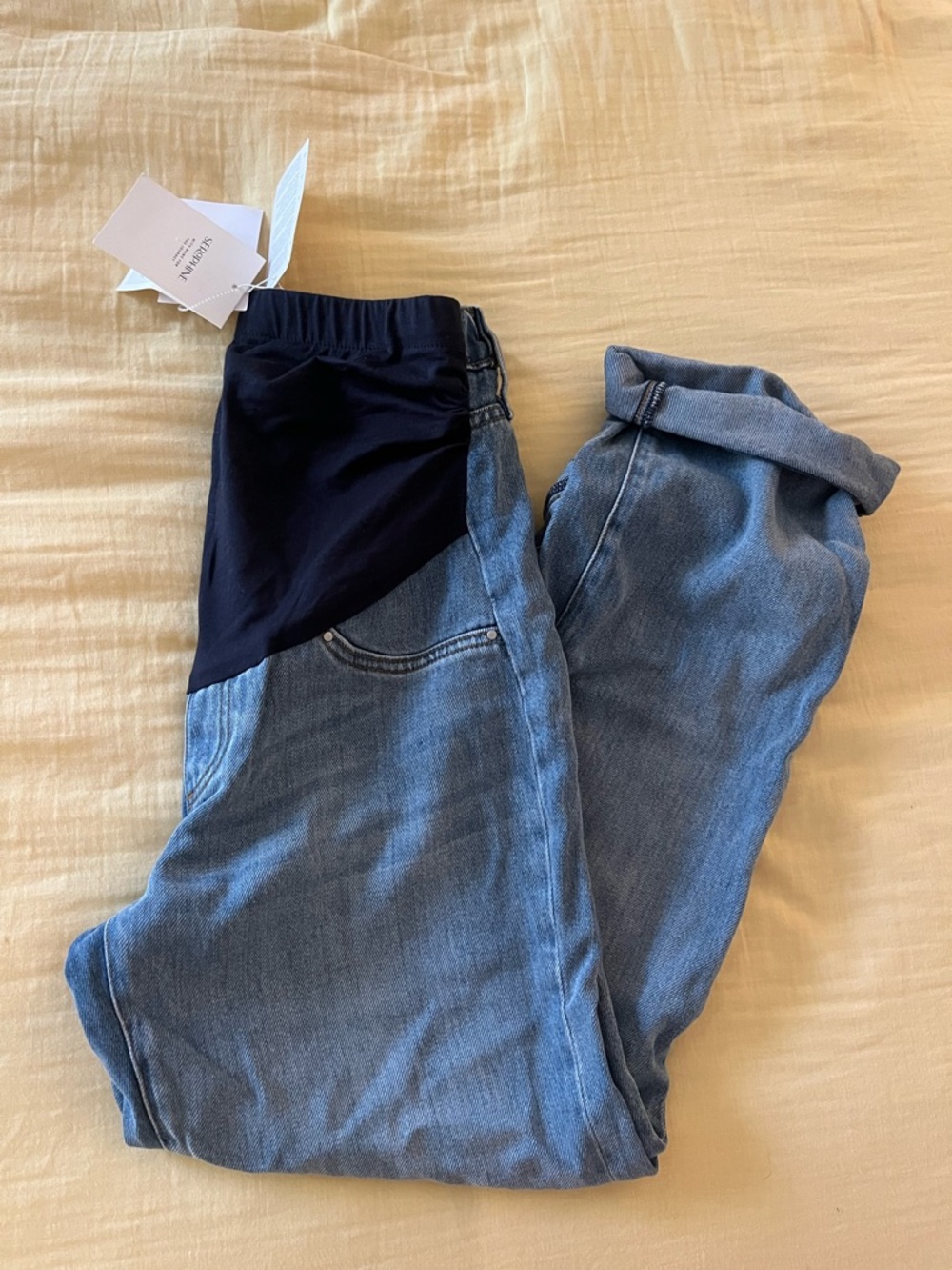 Seraphine wide leg mid maternity jeans